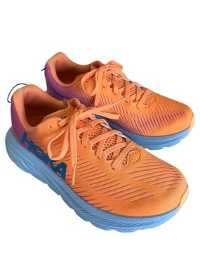HOKA Rincon 3 Running Shoes Mock Orange/Cyclamen Women’s 7 Wide